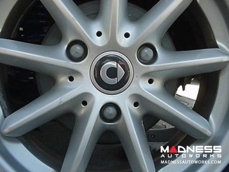 smart fortwo Wheel Bolt Covers Silver 17mm (set of 12)